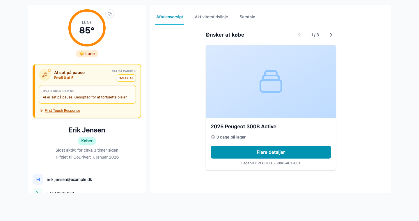 Sporing af interesse i flere biler